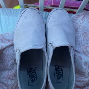 Women’s all white vans